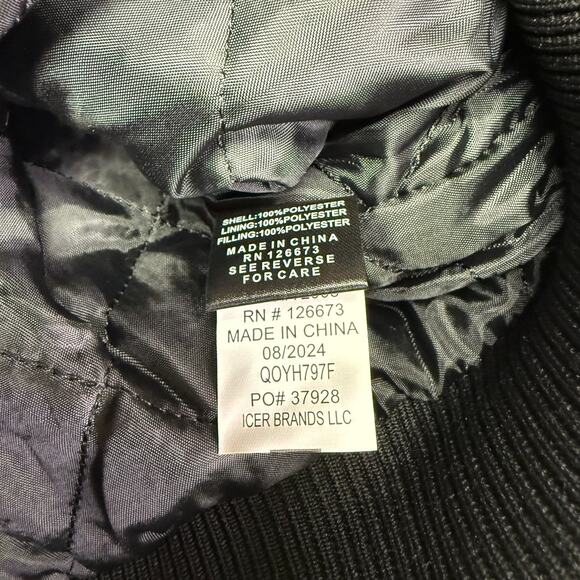 NFL Las Vegas Raiders Bomber Jacket Button up Coat Youth M (10-12) MSRP $130 - Picture 10 of 10